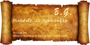 Budaházi Gabriella névjegykártya