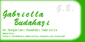gabriella budahazi business card